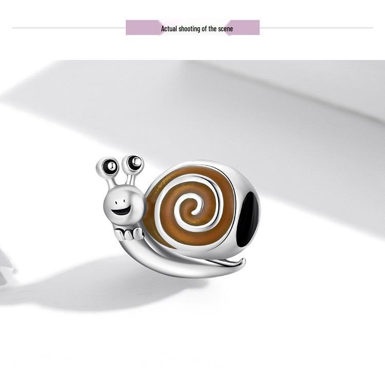 Ziyun Original Niedliche Schnecke Herr. DIY S925 Silber Perlenarmband SCC2064