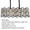 New LED Crystal Chandelier Lamp Luxury Black Lustre Kitchen Island Chandeliers Living Room Dining Home Ceiling Lighting Fixtures