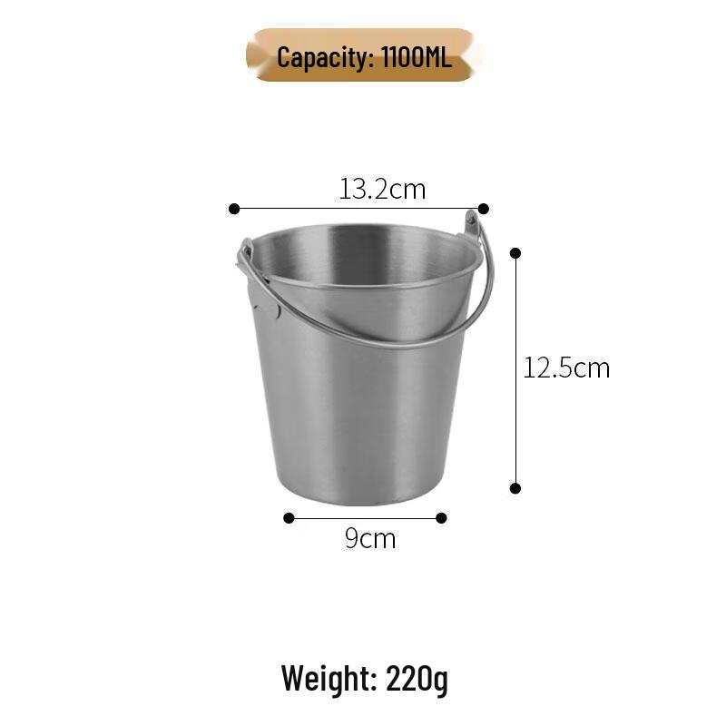 ZISIZ 304 Stainless Steel Ice Bucket