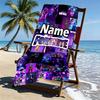 Custom Name Personalized Game Fortnite Print Beach Towel, for Trip Camping Beach Party Home Decor, Birthday Gift for Family & Friends