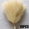 GeeParty 10Pcs Fluffy Pampas Grass Fake Reed Simulated Artificial Flower Boquet for Birthday Party Decoration