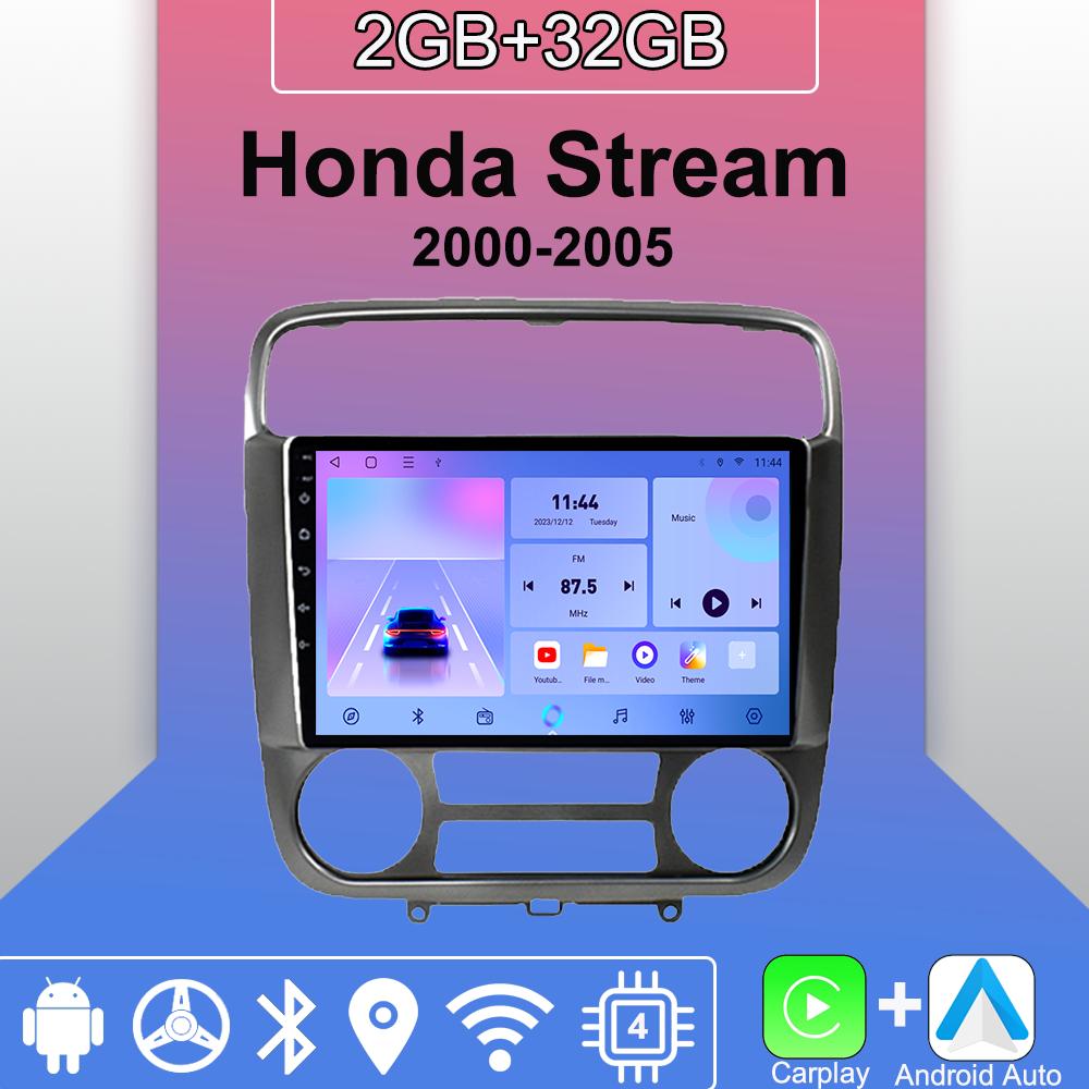

Android Carplay автомобильное радио для Honda Stream 2000-2005 мультимедийный проигрыватель головное устройство стерео GPS навигация BT WIFI 2+32 ГБ 2+32GB,B
