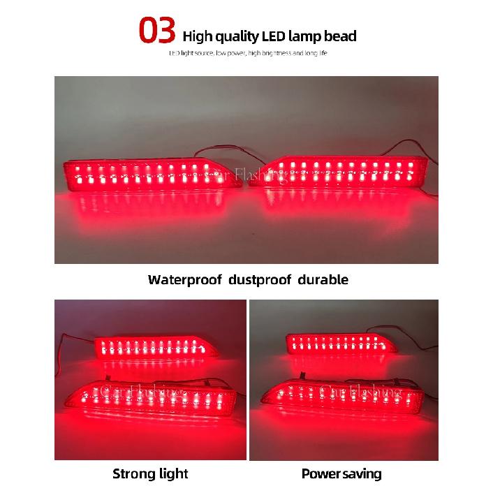 1 Set Led Rear Bumper Reflector Lights For Honda CRV CR-V 2007 2008 2009 Fog Lamp Brake Taillight Light