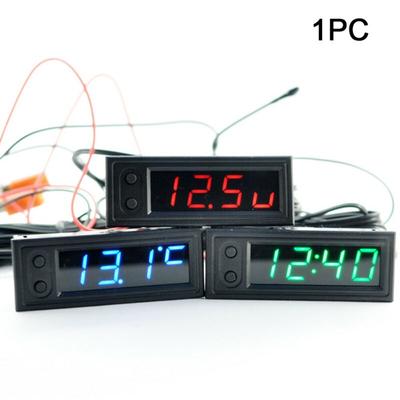 Uhr Auto Voltmeter LED Digitalanzeige PP DC 5-27V Innen 1 pcs Rot 12V