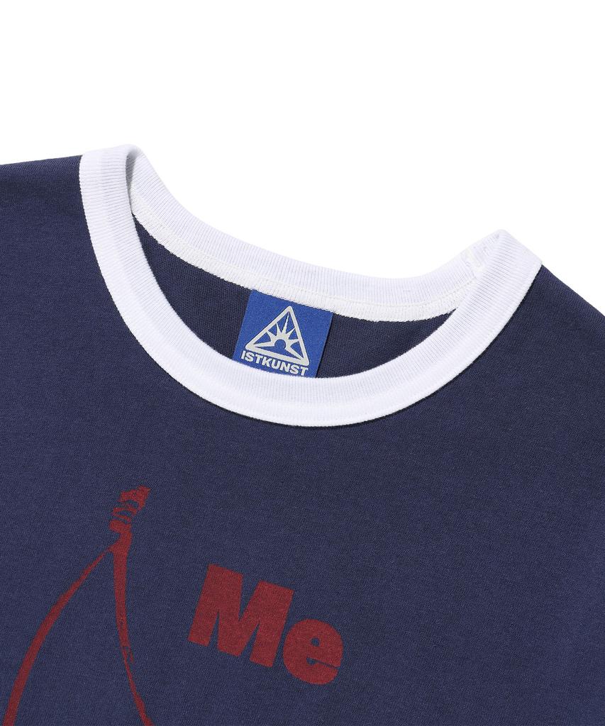 ISTKUNST Cherry Crop Ringer Tee_Navy(Ik2Fmft527A)