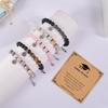 Pink Crystal Compass Bracelet: Handwoven Natural Stone, Graduation Gift