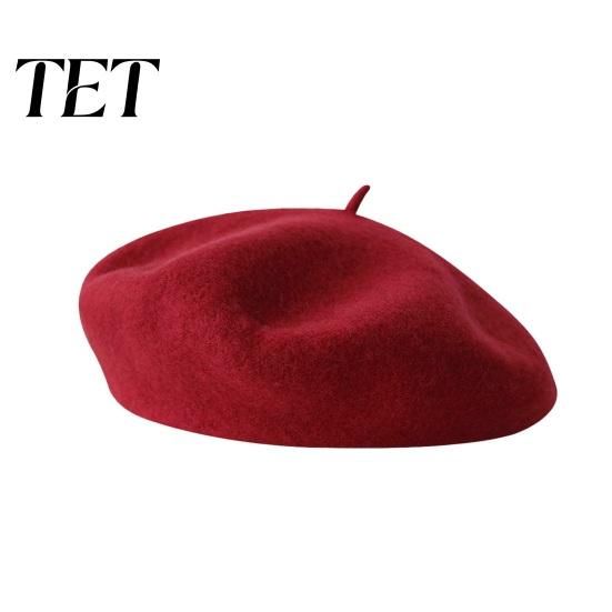 Herbstmode Accessoires Damen Französische Baskenmütze, Wollmischung Künstler Retro Warmes Geschenk für Sie Malerhut, Einfarbige Gemütliche Winter Weiche Textur Mütze
