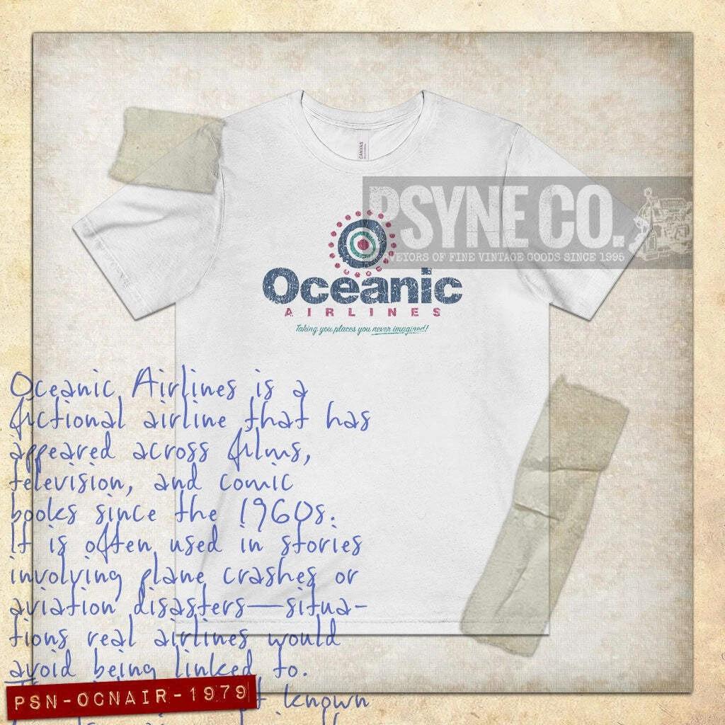 Oceanic Airlines 1979 Vintage Men s T shirt L