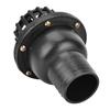 Water Pump Foot Valve Black PVC Low Pressure Flat Check Valve for Fluid Machine(2in)