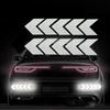 10 Pcs/Set Reflective Arrow Sign Tape Warning Safety Sticker for Car Bumper Trunk Reflector Hazard Tape Motorcycle Accessories