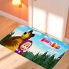 Kawaii Masha and the Bear Doormat Home Decor Items Kitchen Rugs Living Room Foot Mat Entrance Carpet Bedroom Rug Non-slip Pad