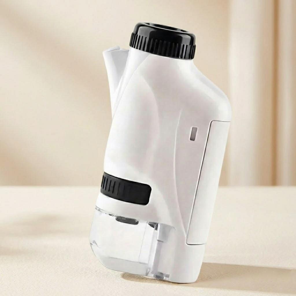 

Portable Handheld Microscope 60X to 100X Magnification for Scientific Observation and Experiments Optical Lens Tools білий