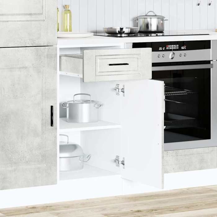 VidaXL Armoire de cuisine Porto gris béton bois d'ingénierie 853951