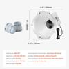 4" bis 4,5" Radon-Sanierungsgebläse System Leise 190 CFM Inline-Kanal Wasserdicht