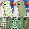 Green Aesthetic For Oppo A54 A57 S A78 A58 A98 A5 A9 A91 A15 A16 A17 A52 A72 A76 A96 A74 A94 A77 Phone Case