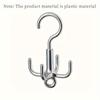 1Pc Multifunctional Rotating Clothes Hook, Punch Free 4-Claw Rotation Coat Hanger, Belt Organizer, Scarf Storage Rack, Wardrobe