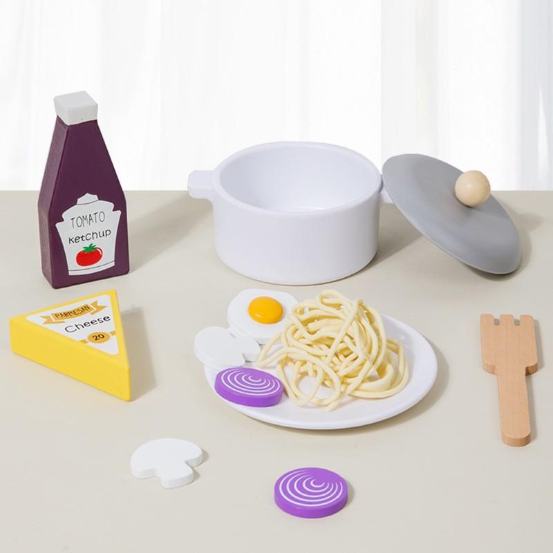 Playing house kitchen wooden white bread machine coffee machine blender simulation kitchen utensils parent-child toys