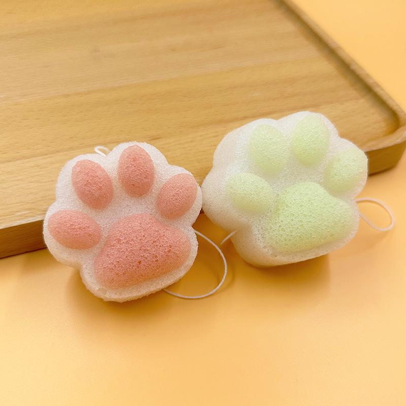 Konjac Bear Paw Baby Sponge: Gentle Face & Body Cleansing Puff