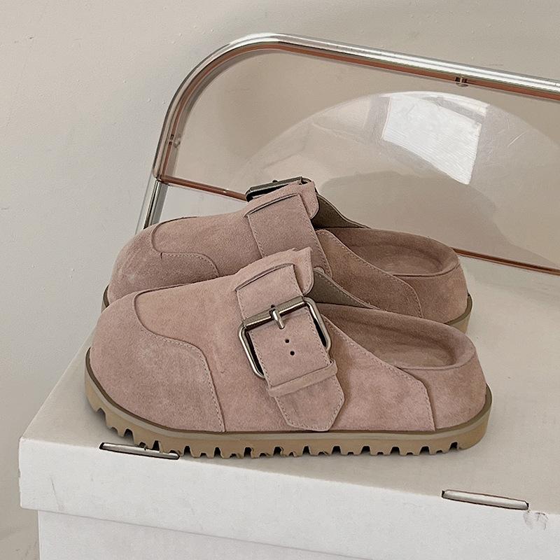 

Новая сумка голова толстоподошвенные тапочки женские ретро уличная обувь одна педаль и половина шлепанцы 40 абрикосовый