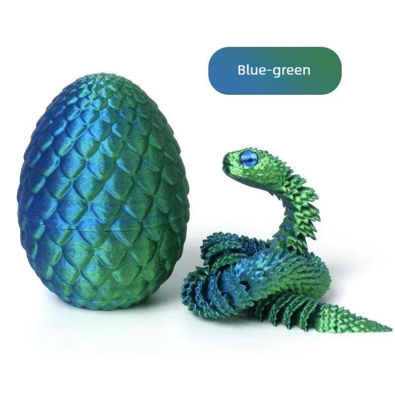 3D printing movable joint simulation cobra snake egg statue creative home decoration sculpture desktop decoration ornament