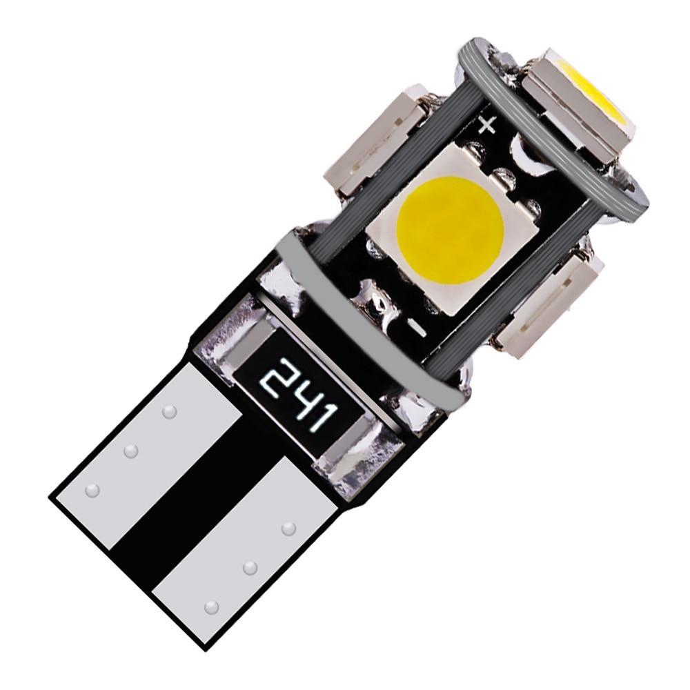 Canbus Weiß Blau Rot Gelb Grün T10 5smd 5050 Led Auto Licht W5w 194 241 Fehler Glühbirnen
