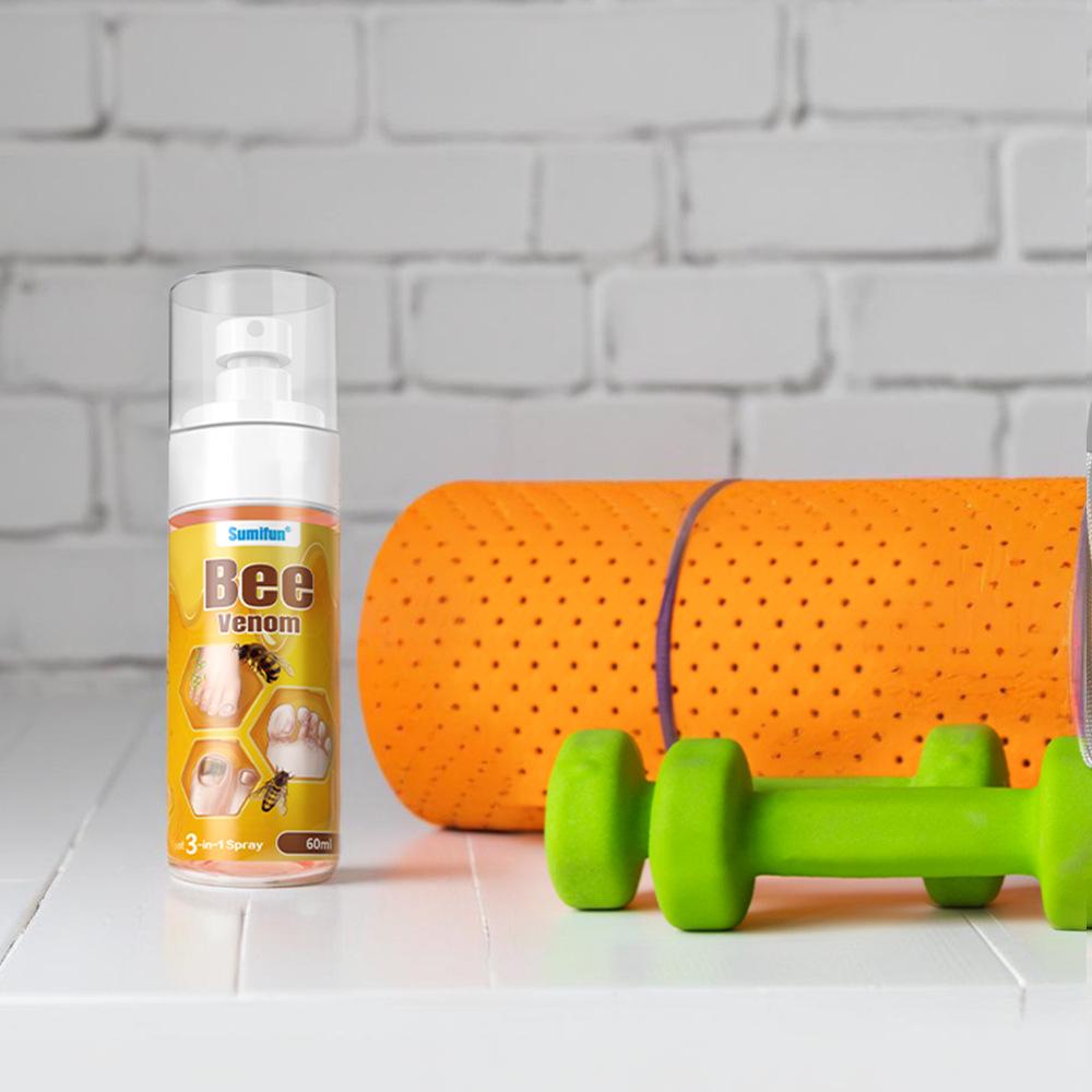 Sumifun 60/120/300ML Bee Foot Care Spray Relieve Beriberi Foot Odor Nail Antibacterial Onychomycosis Repair Spray Summer Essential
