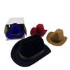 Velvet Cowboy Hat Box Retro Hat Box Jewelry Box Western Wedding Decor  Ring