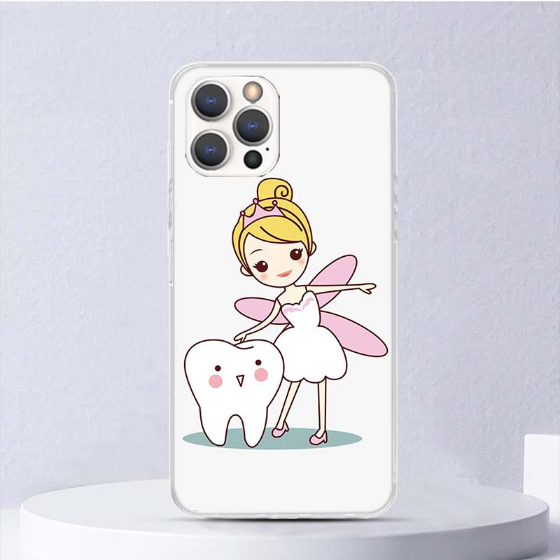 Wisdom Teeth Dentist Tooth Soft Case For iPhone 16 17 Air 16E 15 Plus 11 12 13 Mini 14 Pro Max Phone Cover Apple 7 8 SE Coque Fu