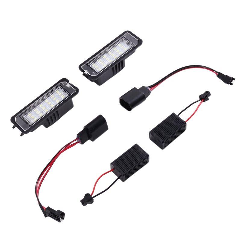 A82M-LED License Plate Light For For VW Golf MK4 MK5 MK6 Passat CC EOS Polo Scirocco Number Plate Illumination