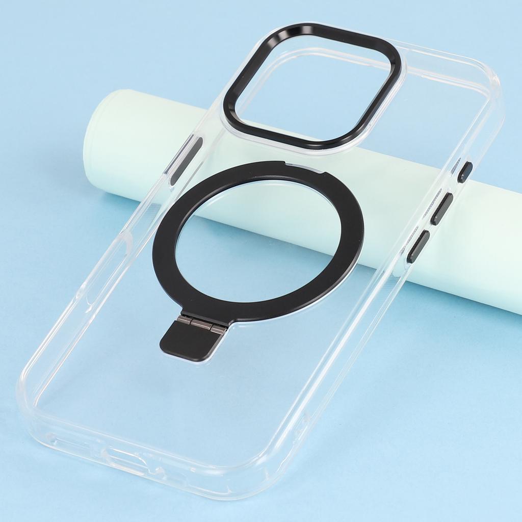 For iPhone 16 Pro Max Case Compatible with MagSafe Kickstand TPU+PC Clear Phone Cover