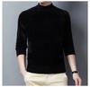 Unisex Thickened Mink Velvet Sweater with Semi-High Neck - Winter Warm Cashmere Base Shirt