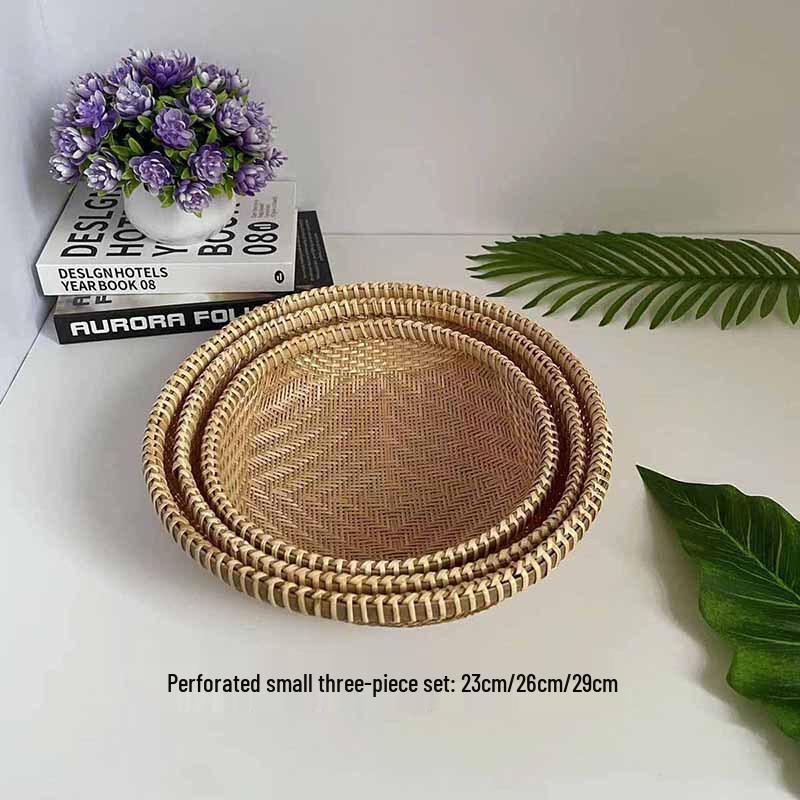 Handwoven Bamboo Sieve Basket Set