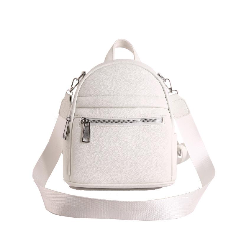 Schoolbag1011 Spring New Large Capacity Backpack Women's Backpack Versatile Solid Color Casual Trend Travel Bag Student Bag