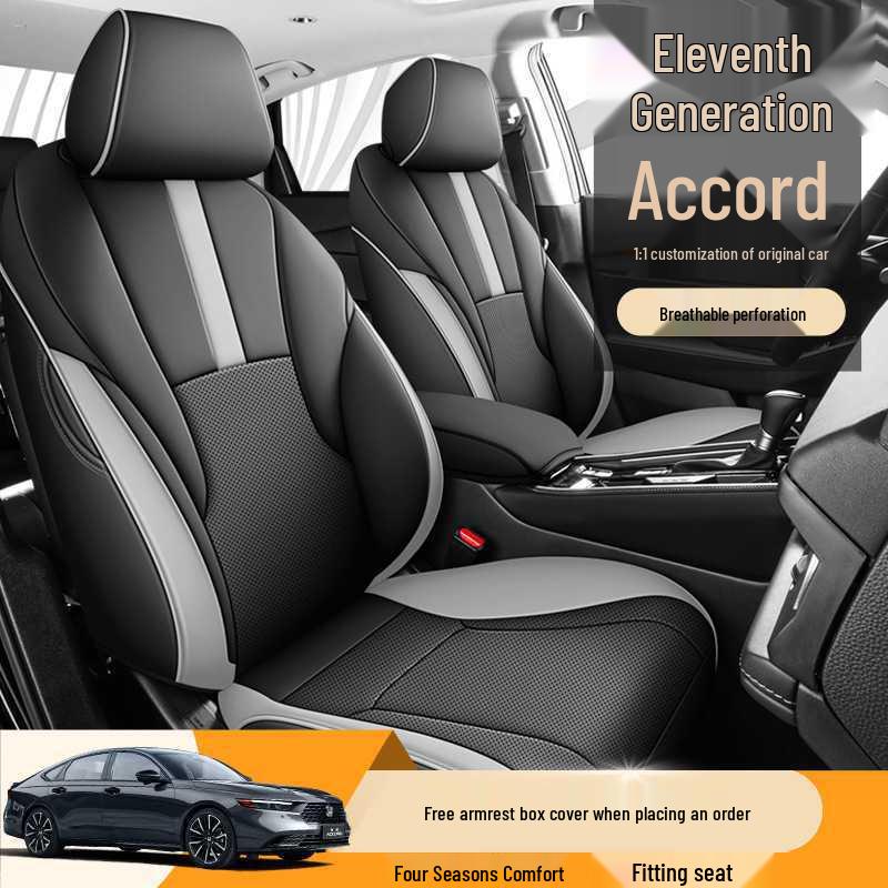 Leather Seat Cushion for Accord 11th Gen - All-Season, Universal Fit 11th Generation Rear Half Coverage