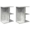VidaXL Tables de chevet 2 pcs gris béton 46,5x29x61 cm bois ingénierie, table de nuit, table de lit, table de bout, armoire 858657