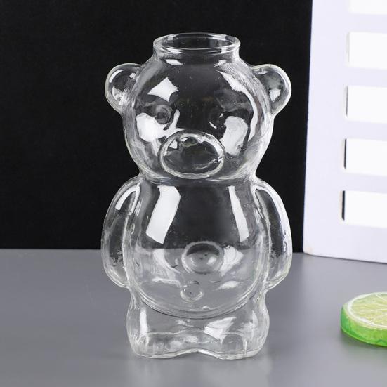 Yousheng 320ml Water Cup Bear Shape Glass Mug Heat-Resistant High Borosilicate Glass Coffee Tea Juice Drinking Bottle