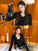 Chic French Lace Camisole & Round Neck Cardigan Set - Early Spring Style Women's Two-Piece Top