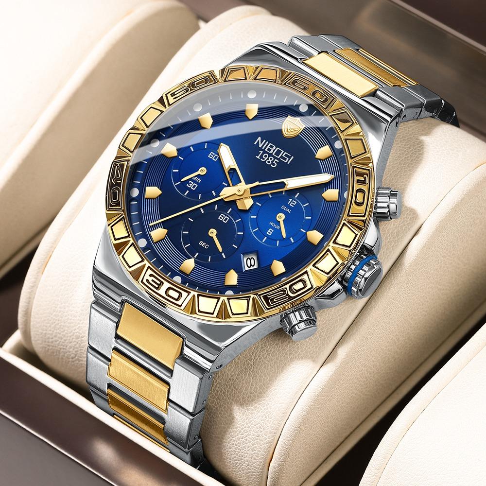 Business Men Watches Luxury Quartz Watches for Men Stainless Steel Waterproof Wristwatches Reloj Hombre