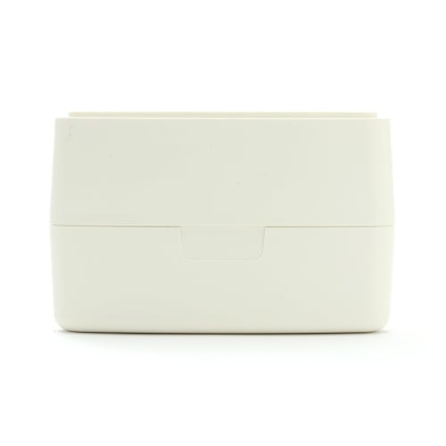 GEL-COOL Triangle Rice Ball Case with Integrated Ice Pack, Holds 1 Rice Ball, Milk White, 10.3cm W x 9.5cm D x 6.6cm H, Mini Bento Box, One-Touch Open