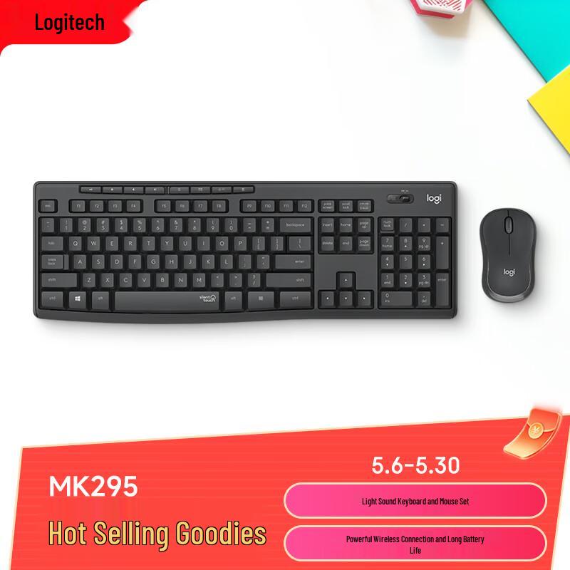 

Logitech MK295 Wireless Silent Keyboard and Mouse Combo