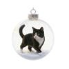 Cute Cat Christmas Ball Ornament 3D Animal Clear Plastic Ball Xmas Tree Ornaments