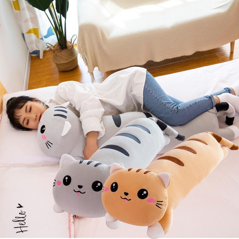 Long Cat Plush Toy Pillow Kids Birthday Gift Home Decor