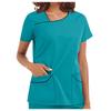 Nurse Uniform for Men Women Nursing Short Sleeve V-neck Blouse Scrubs Tops with Pocket Working Protective Clothes
