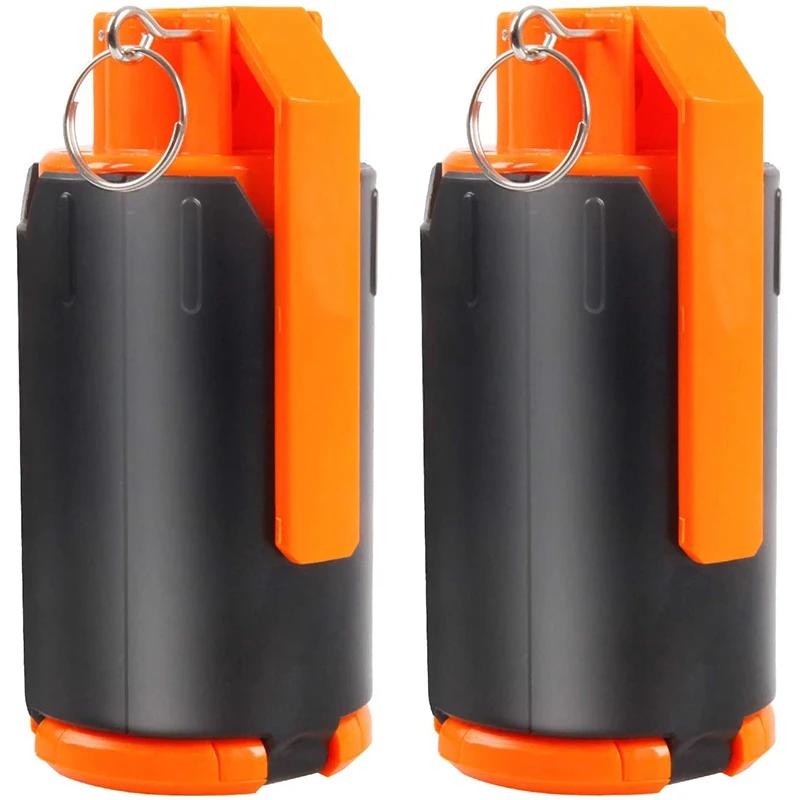 Tactical Grenade Toy for Gel Ball CS Games Outdoor Fun Grenade Toy with Waterball Durable Plastic Ejection Model with Pull Ring