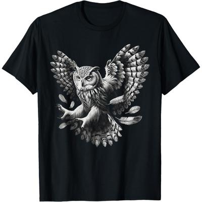 Owl Bird Art Animal Owl T-Shirt