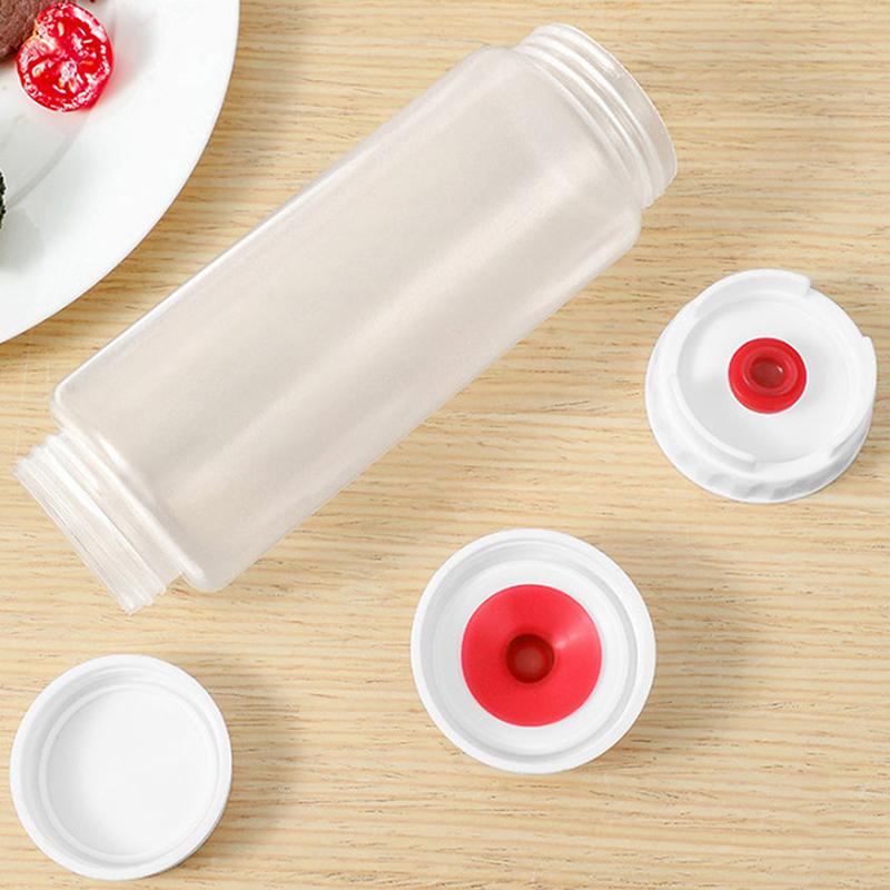 Sauce Dispenser Large Capacity Double Head Squeeze Bottle Kitchen Olive Oil Bottle Dispenser Storage Bottle Kitchen Utensils