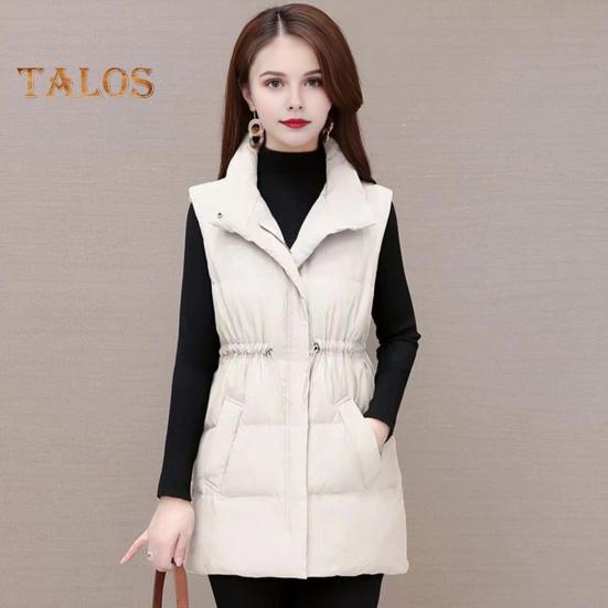 Женское зимнее пальто с воротником-стойкой — фото 6