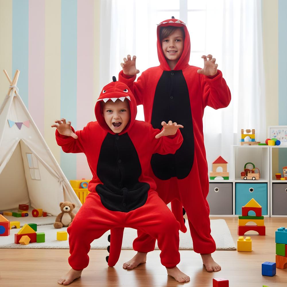 Piżama Onesie Kigurumi Kostium Przebranie Dinozaur Dzieci 115-125Cm