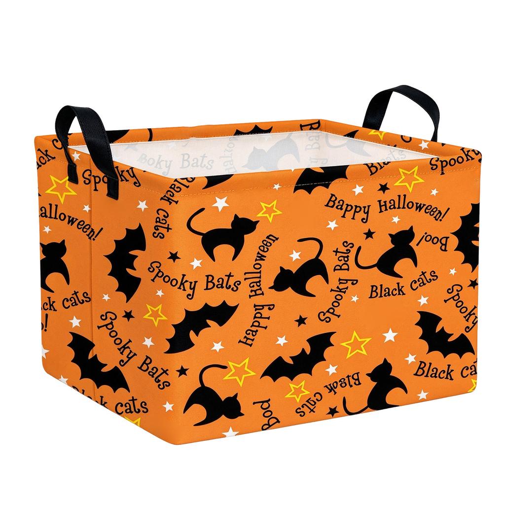 Large Halloween Storage Basket for Seasonal Holiday Decor and Party Organization