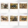 1pc Guitar-Playing Cat Wall Calendar - Pet Cat Theme, with 12 Different Designs, Suitable As a Gift for Birthdays, Christmas